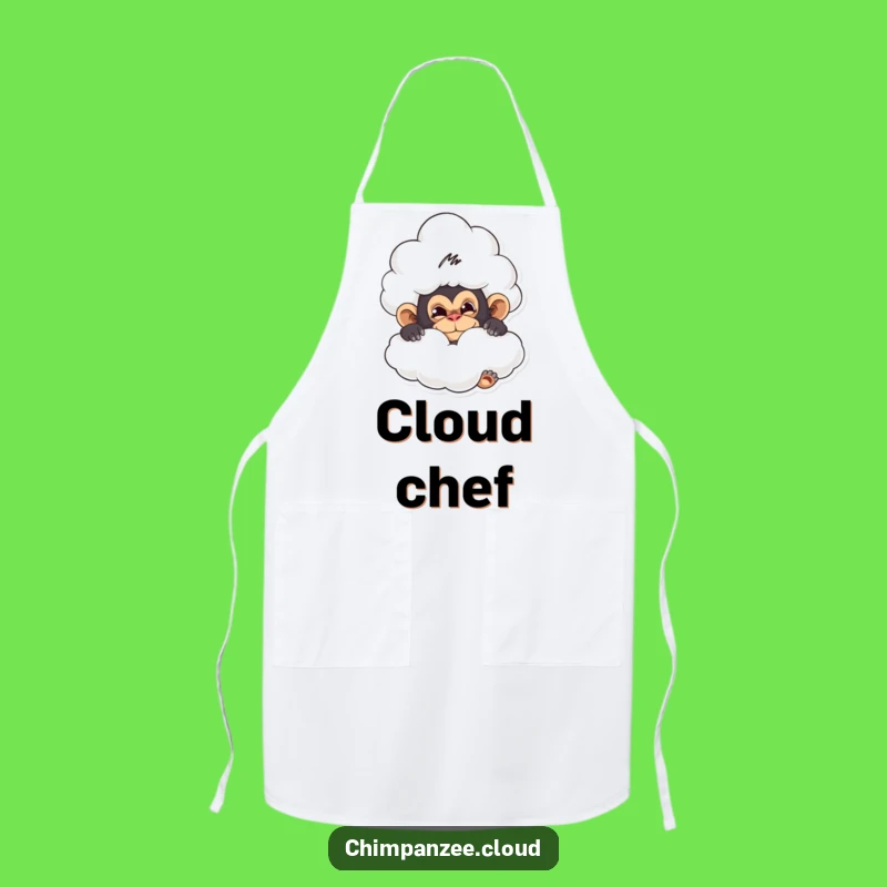 Funny Chimp Cloud Hideout Apron - Mischievous Kitchen Wear, Perfect Gift!