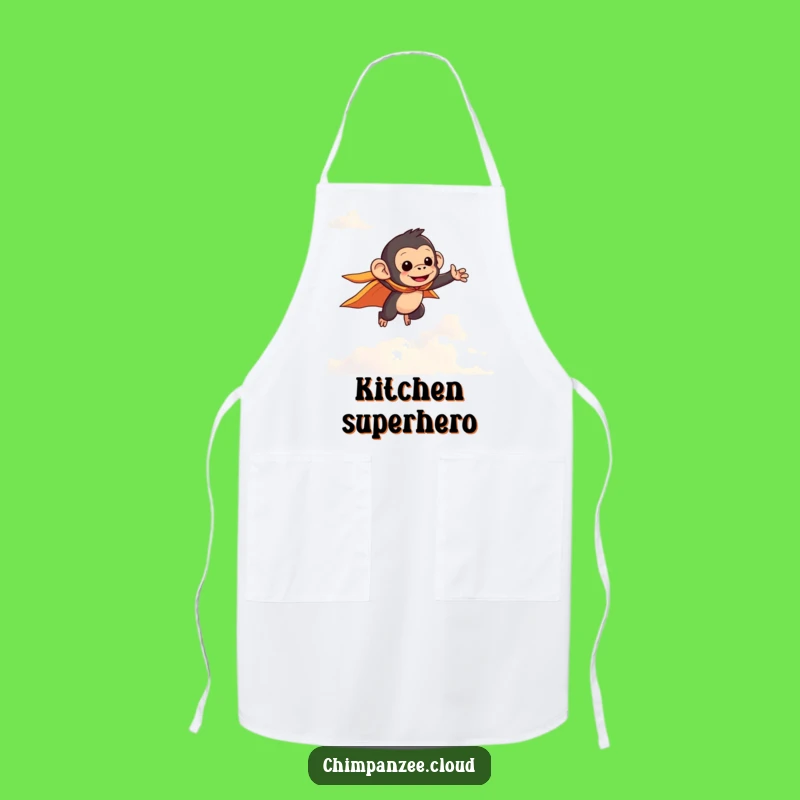 Funny Flying Chimpanzee Cape Apron: Cook Like a Hero