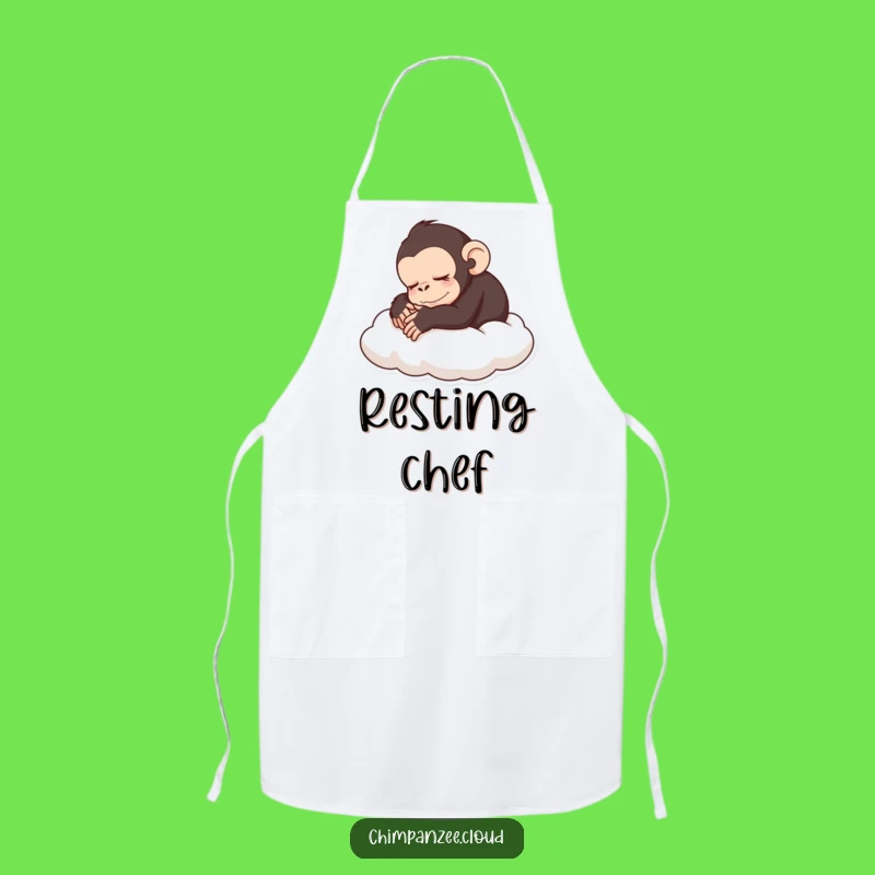 Funny Sleeping Chimp Apron: Hilarious Monkey Wear for Peaceful Kitchen Moments