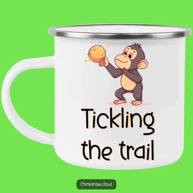 Funny Chimp Tickling Comet Camping Mug - Outdoor Space Adventure Gift