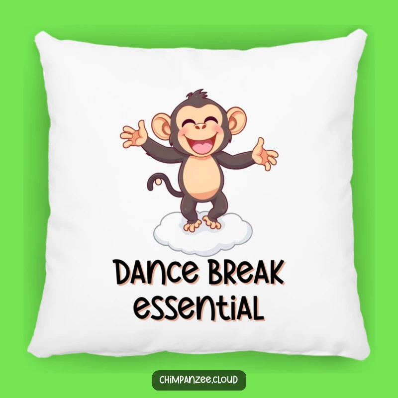 Funny Joyful Chimpanzee Dancing Pillow: Cozy Up with Happy Vibes