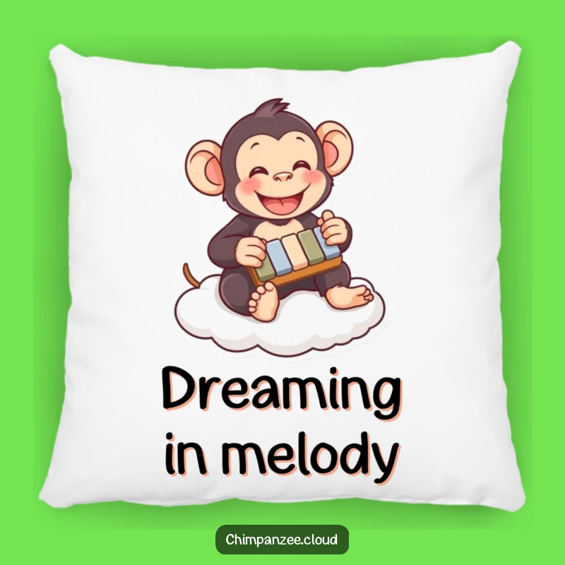 Funny Chimpanzee Xylophone Cloud Pillow: Soft & Humorous Decor Cushion Gift