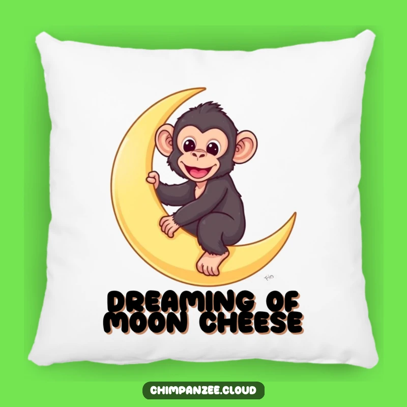 Funny Chimp Moon Pillow: Cute Monkey Dreams, Comfy & Hilarious