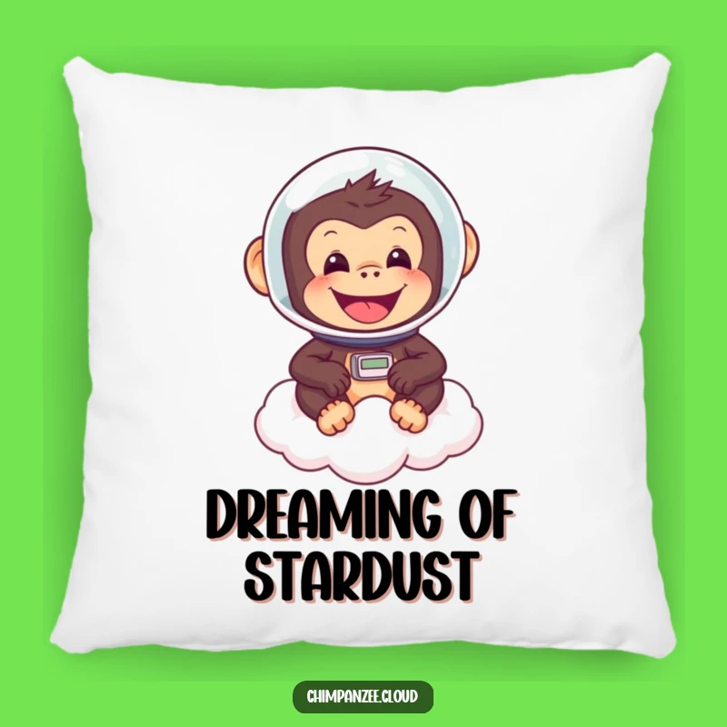 Funny Astronaut Chimp Pillow: Cozy Chimp Cloud Cushion, Comforting Space Gift