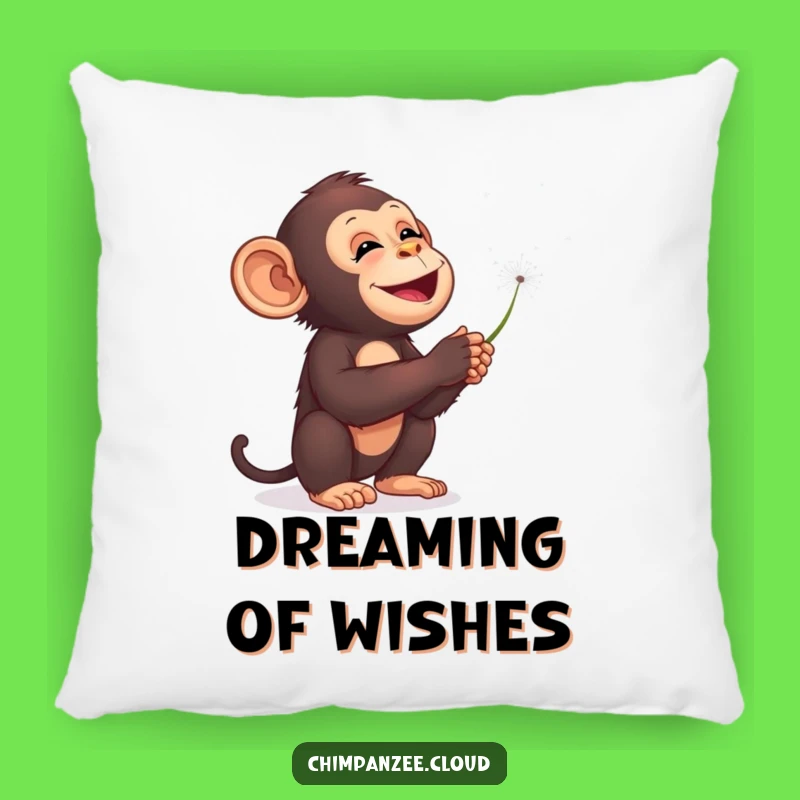 Funny Chimp Dandelions Starry Sky Pillow - Cozy Dream Decor Gift