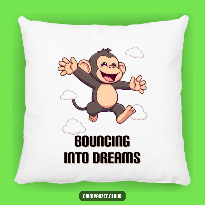 Funny Bouncing Chimp Cloud Pillow: Cozy Hilarious Monkey Accent for Playful Spaces
