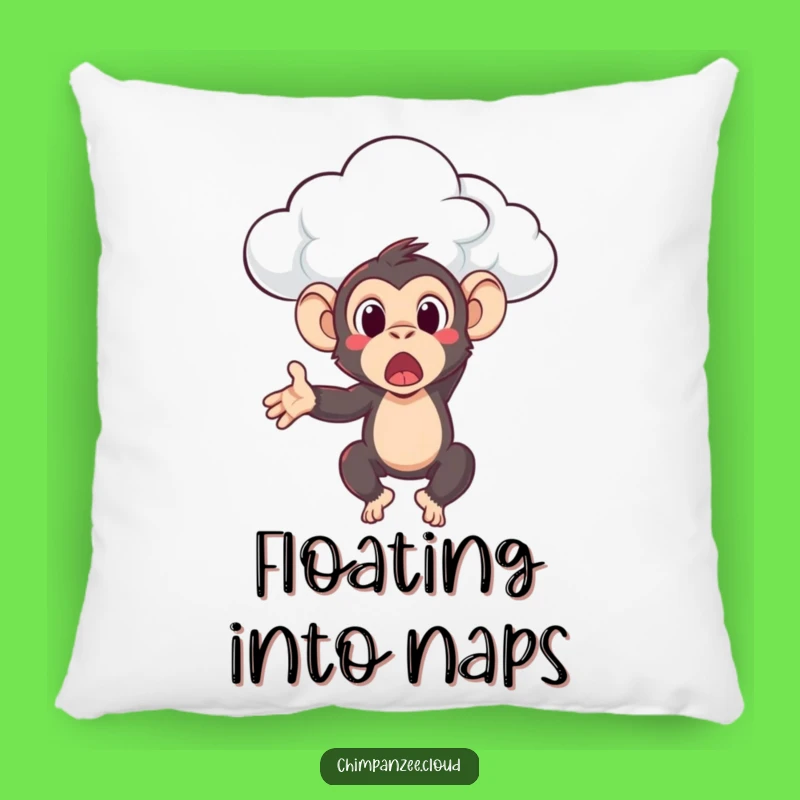 Funny Surprised Chimpanzee Pillow: Cozy & Hilarious Primate Cloud Toss Cushion