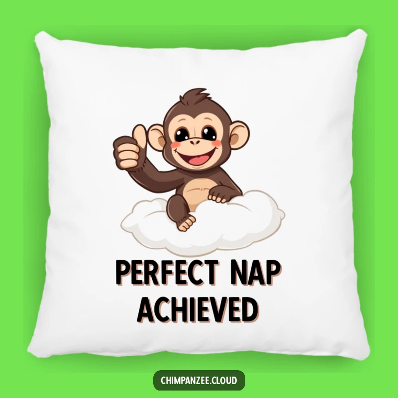 Soft Funny Thumbs Up Chimpanzee Pillow: Cozy Positivity