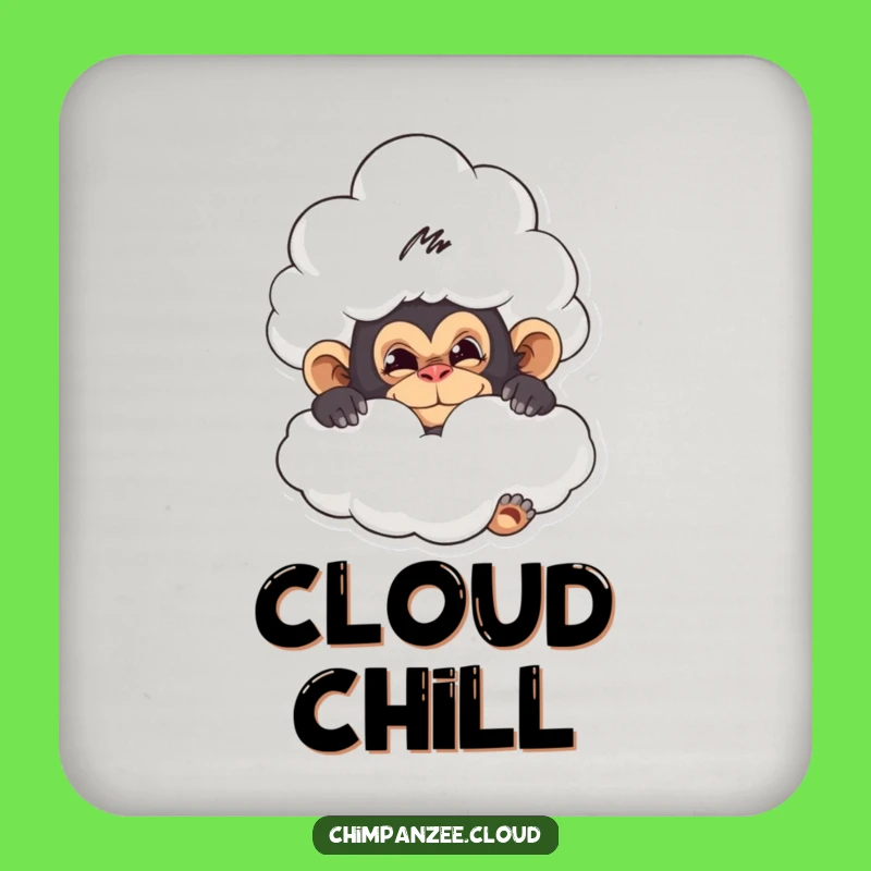 Funny Chimp Cloud Coaster - Mischievous Protection, Perfect Gift!