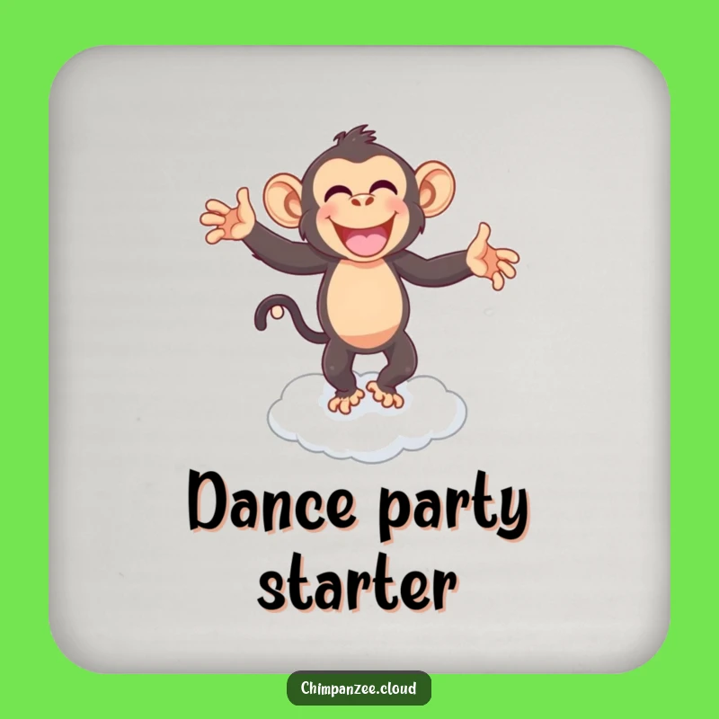Funny Joyful Chimpanzee Dancing Coaster: Protect Surfaces with Fun