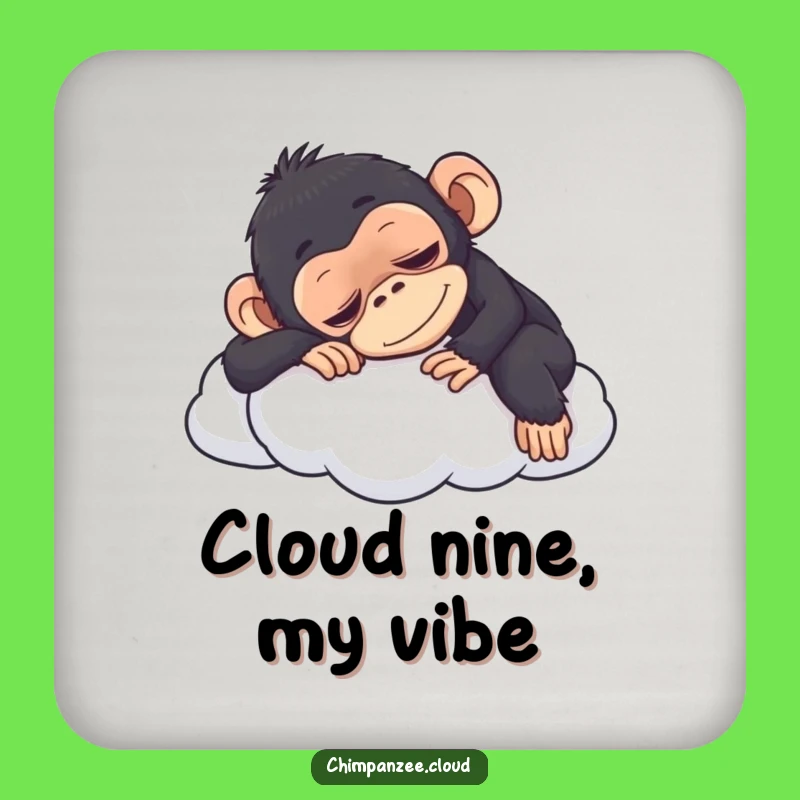 Funny Content Chimpanzee Napping Coaster: Protect Surfaces with Humor