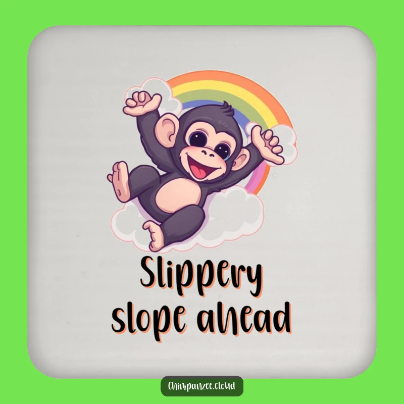Funny Chimp Rainbow Slide Coaster: Add Color to Your Drinks