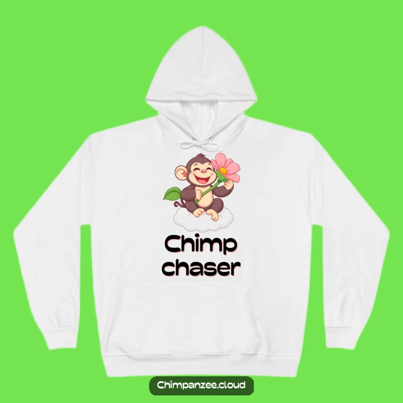 Cozy Funny Chimpanzee Flower Hoodie: Warmth Meets Whimsical Delight