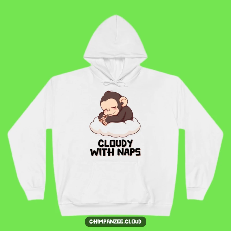 Funny Sleeping Chimp Hoodie: Cozy Hilarious Monkey Wear for Peaceful Slumber