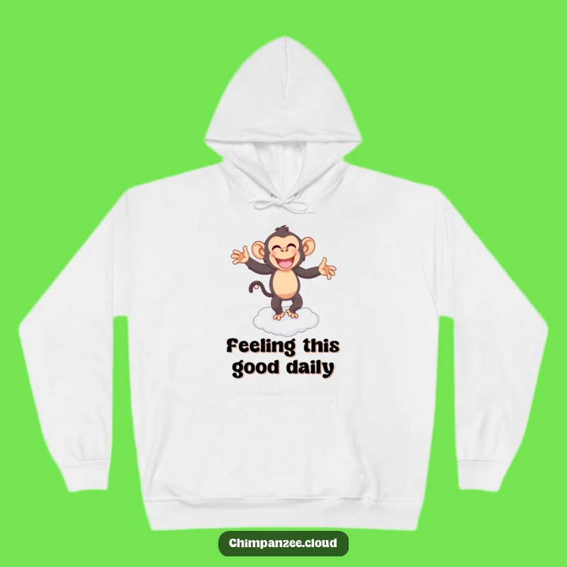 Funny Joyful Chimpanzee Dancing Hoodie: Cozy Beats & Happy Vibes