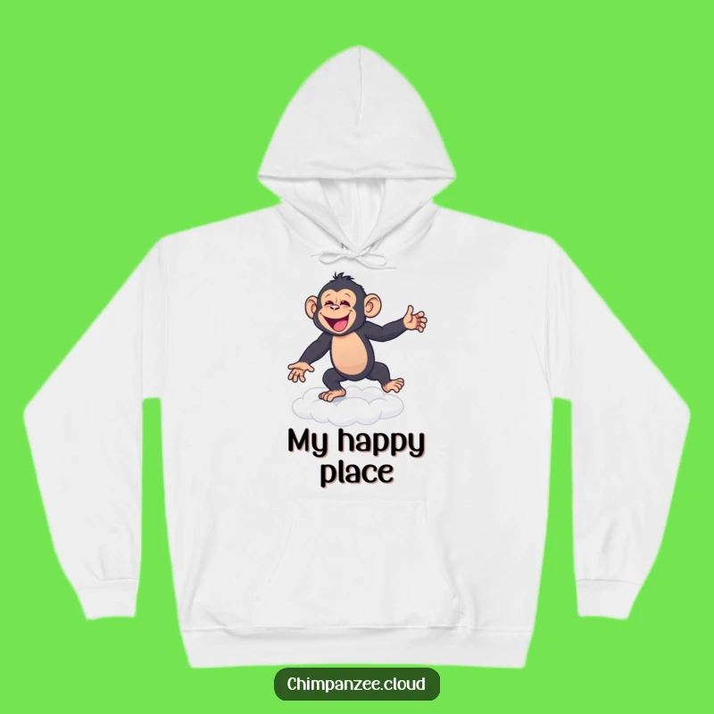 Funny Chimp Cloud Dance Hoodie: Cozy & Joyful Primate's Happy Dance Wear