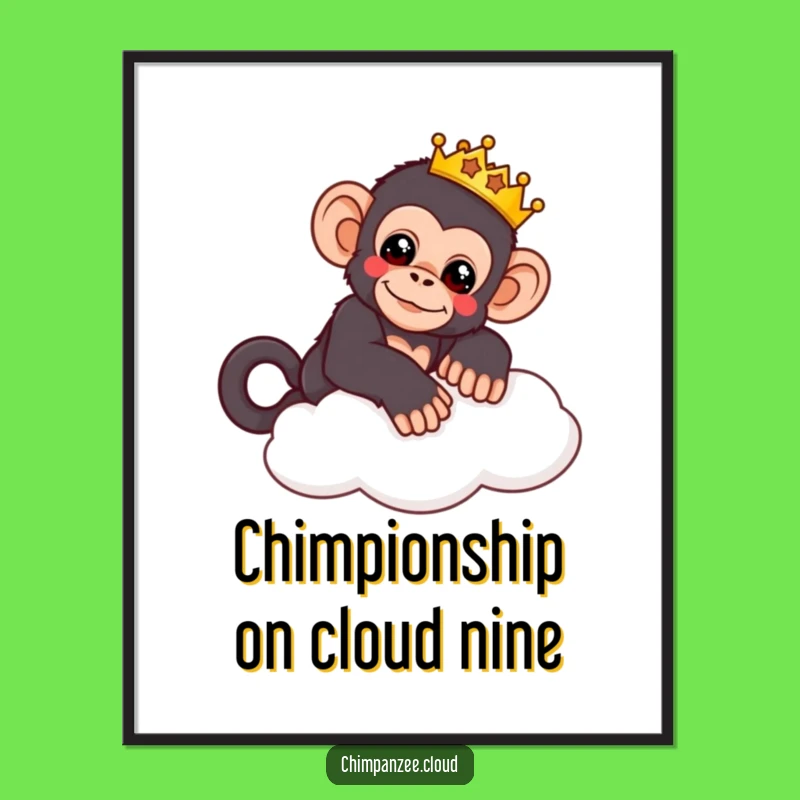 Free Printable Wall Art: Royal Chimp Cloud Lounger Decor Downloadable