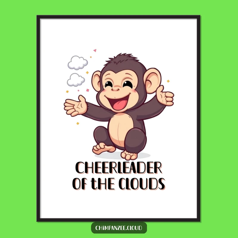 Free Printable Wall Art: Cheerful Chimp Confetti - Funny Downloadable Decor