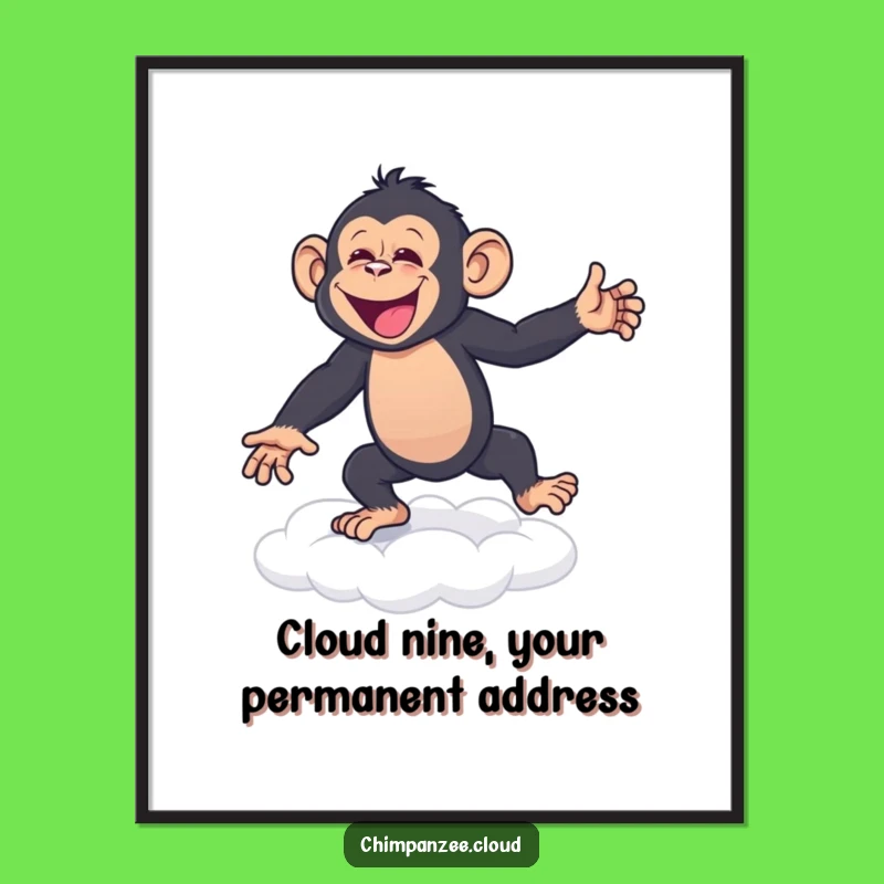 Free Printable Wall Art: Happy Chimp Dance! Funny Downloadable Art