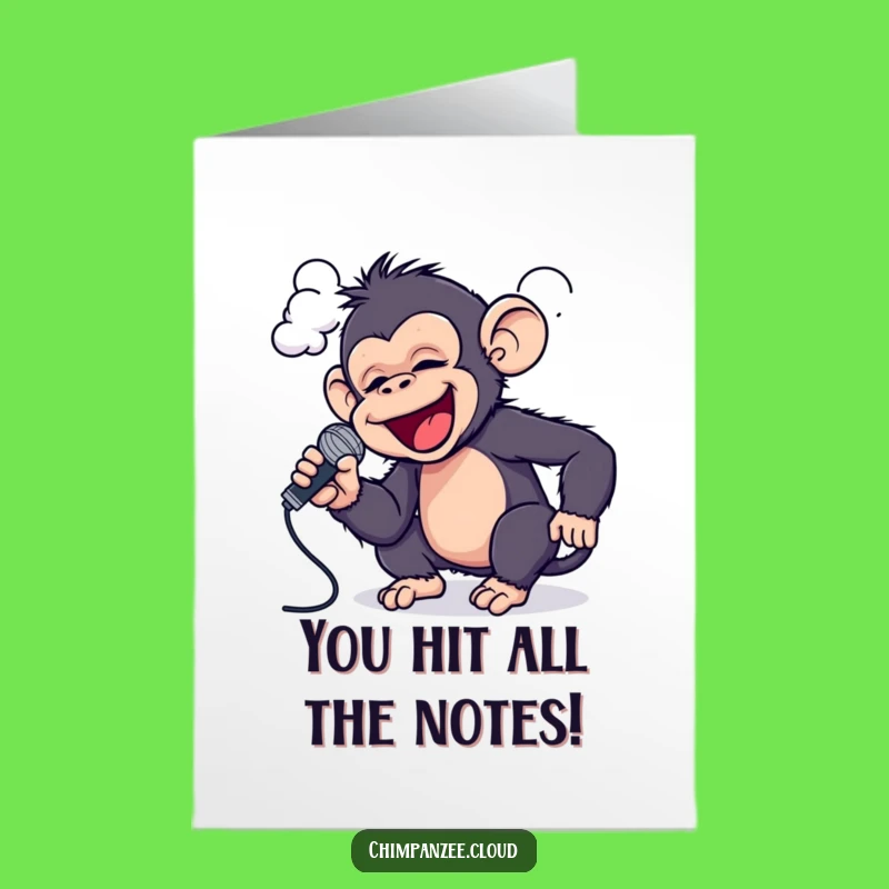 Free Printable Chimp Star Congrats Card: Singing Cloud Humorous Downloadable Greeting