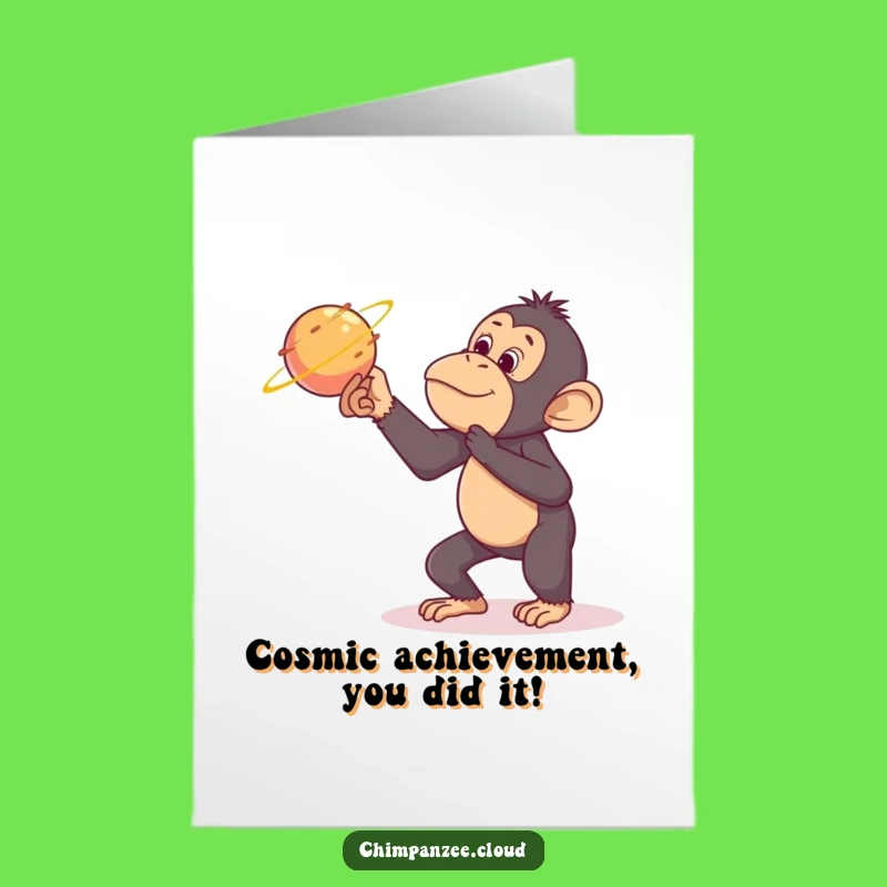 Free Printable Congrats Card: Chimp Tickles Comet - Hilarious Downloadable Gift