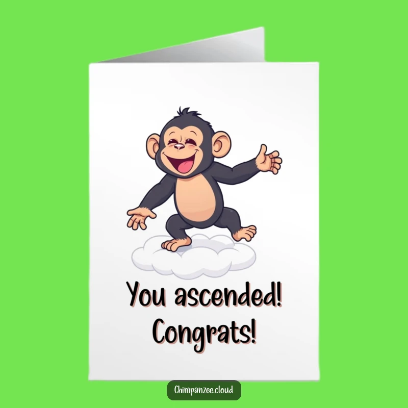 Free Printable Congrats Card: Happy Chimp Dance! Funny Downloadable Gift