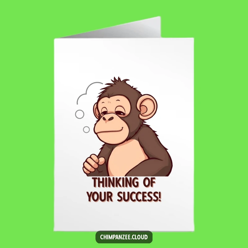 Free Printable Congrats Card: Pondering Chimp Cloud - Insight Downloadable Gift!