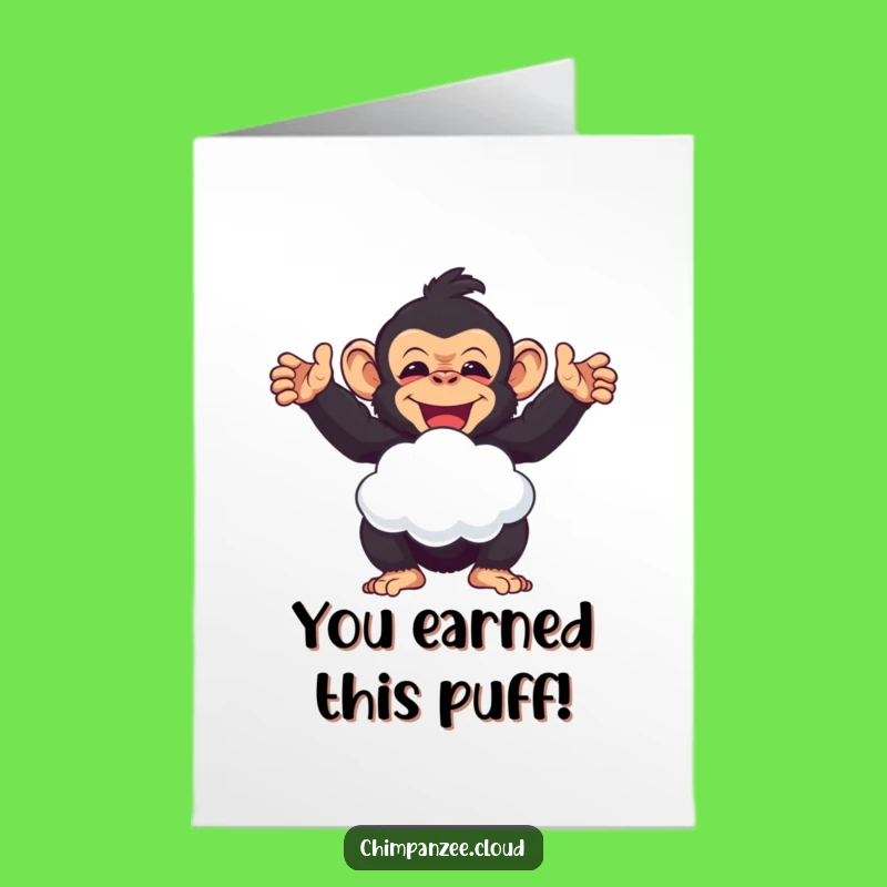 Free Printable Congrats Card: Chimp Cloud Hug, Joyful Message, Downloadable Celebration Gift
