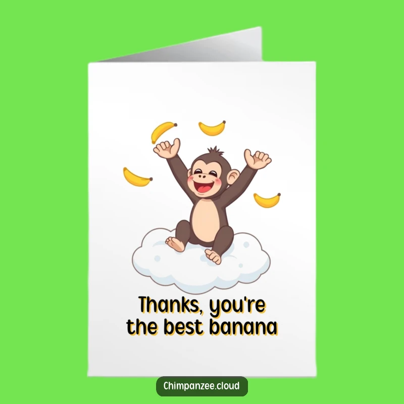 Free Printable Thank You Card: Chimp Juggling Bananas, A Delightful Downloadable Gift