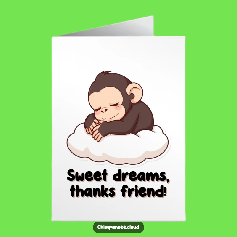 Free Printable Thank You Card: Sleepy Chimp Thanks, Funny Downloadable