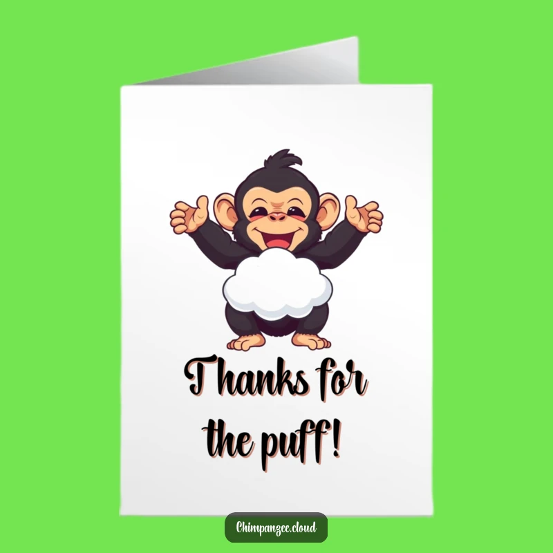 Free Printable Thank You Card: Chimp Cloud Joy, Sweet Gesture, Downloadable Gratitude Gift