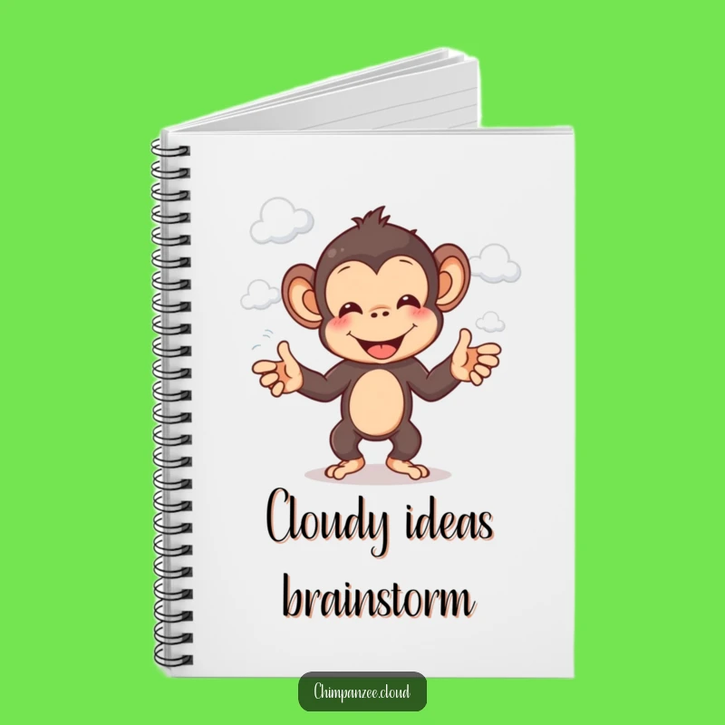 Funny Chimp Cloud Juggler Notebook: Cheerful Monkey Dreams, Hilarious Journal