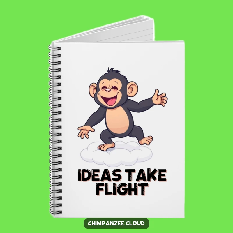 Funny Chimp Cloud Dance Notebook: Joyful Primate's Happy Dance Journal
