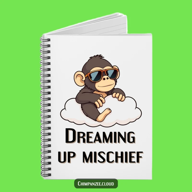 Funny Chimp Cloud Lounger Notebook: Humorous Journal for Notes and a Great Gift