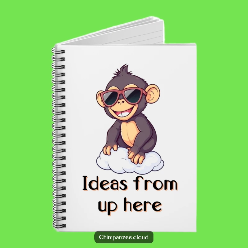 Funny Chimp Sunglasses Cloud Notebook: Jot Down Ideas with Humor