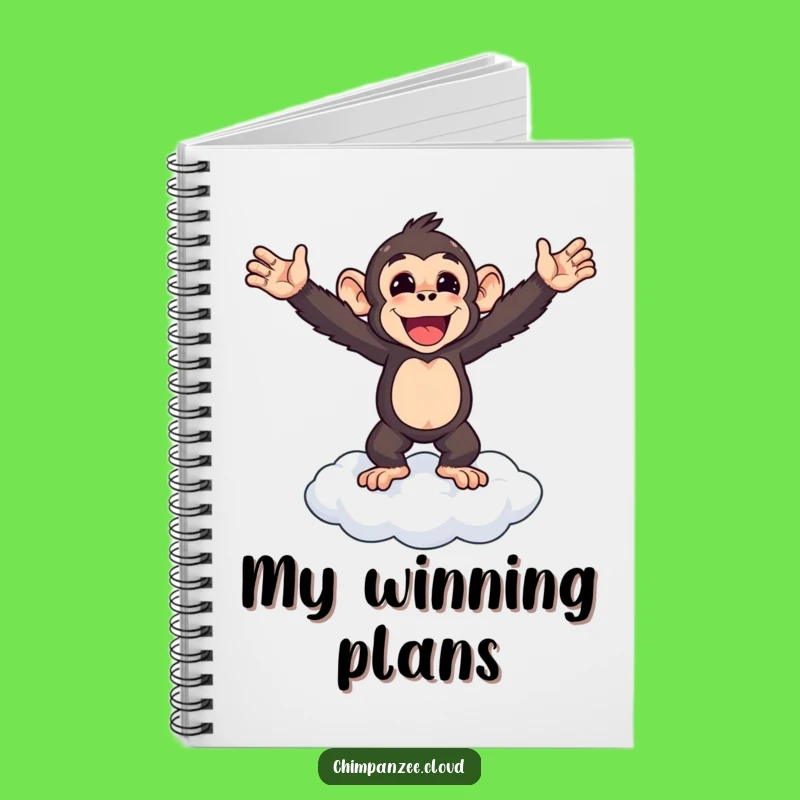 Funny Chimp Victory Notebook: Triumphant Monkey's Achievement Journal