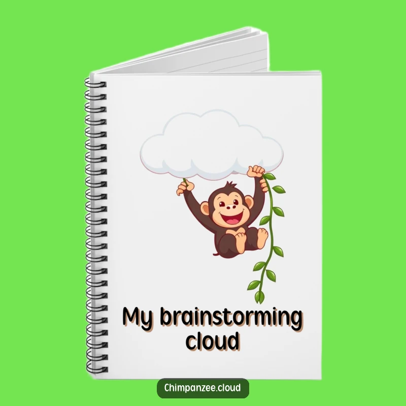 Funny Chimpanzee Cloud Notebook: Hilarious Primate Journal for Creative Thoughts