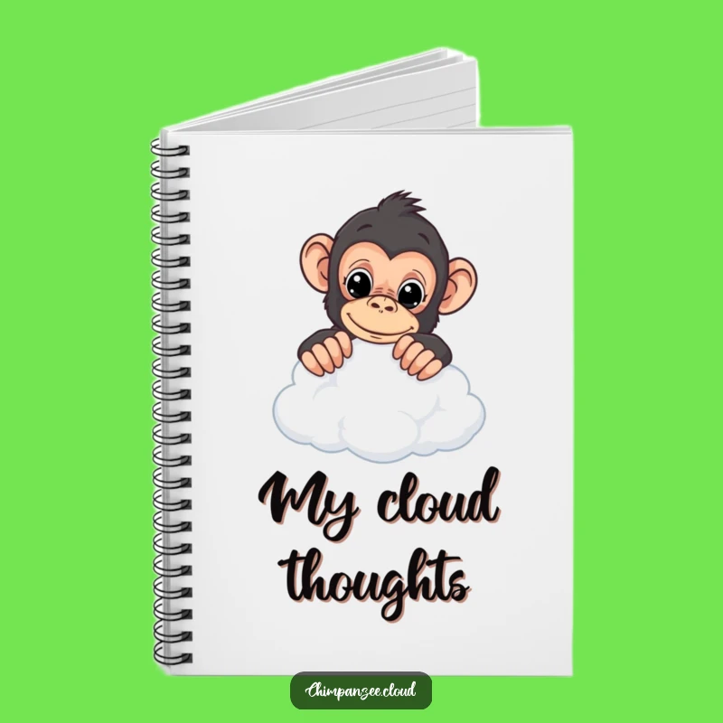 Funny Chimp Journal - Curious Primate's Cloud Adventure Notebook