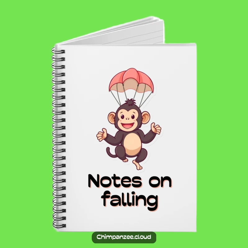 Funny Parachute Chimp Notebook: Playful Monkey Journal, Ideal Funny Gift!