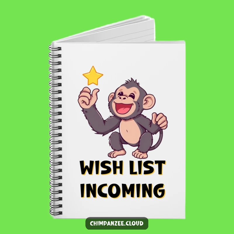 Funny Chimp Star Reach Notebook: Jot Down Your Dreams