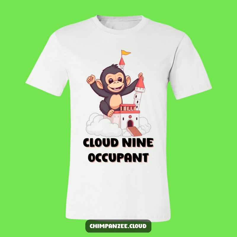 Funny Chimp Cloud Castle T-Shirt - Hilarious Whimsical Apparel Gift