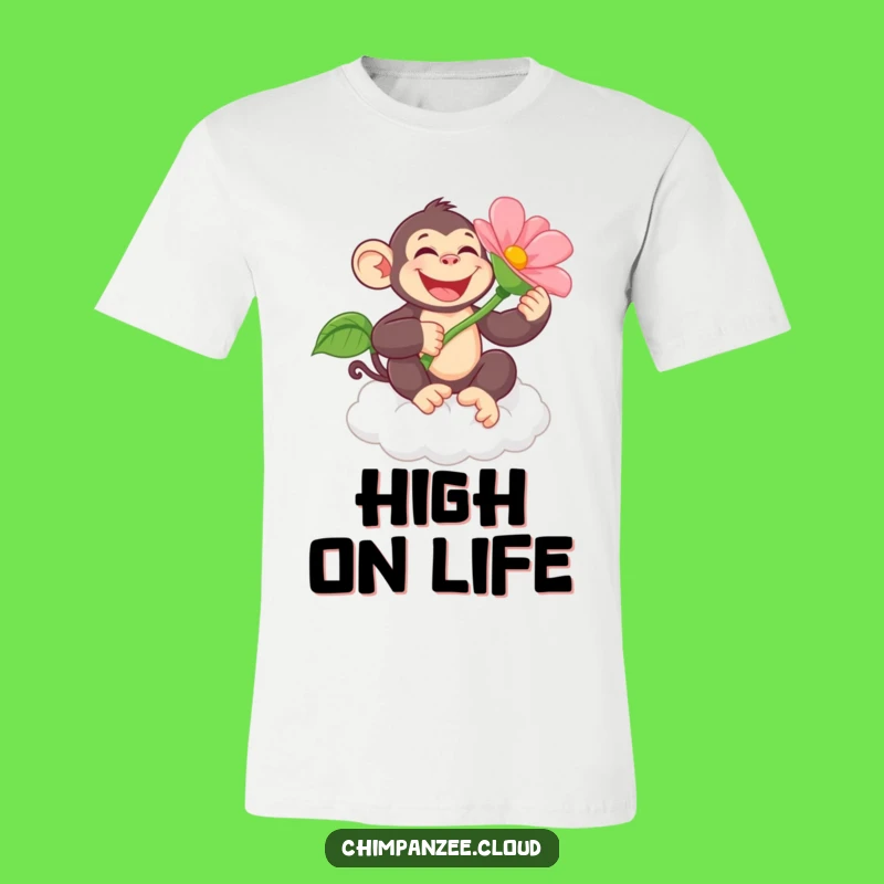 Funny Chimpanzee Flower T-Shirt: Unleash Your Inner Joyful Ape
