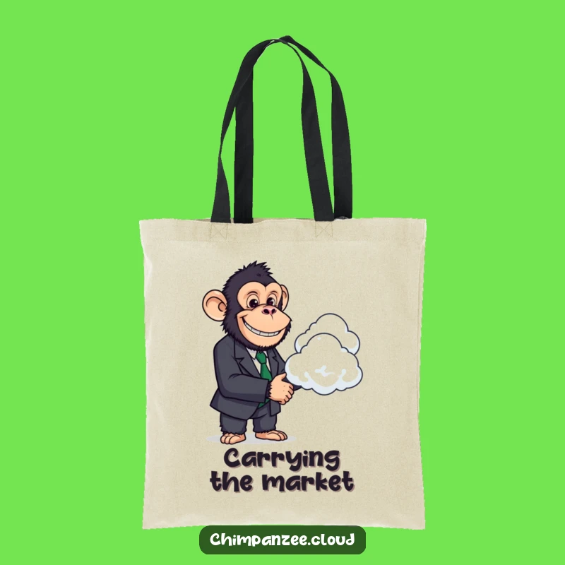 Funny Business Tote: Carry Your Deals with a Chimp in a Suit, Great Funny Gift