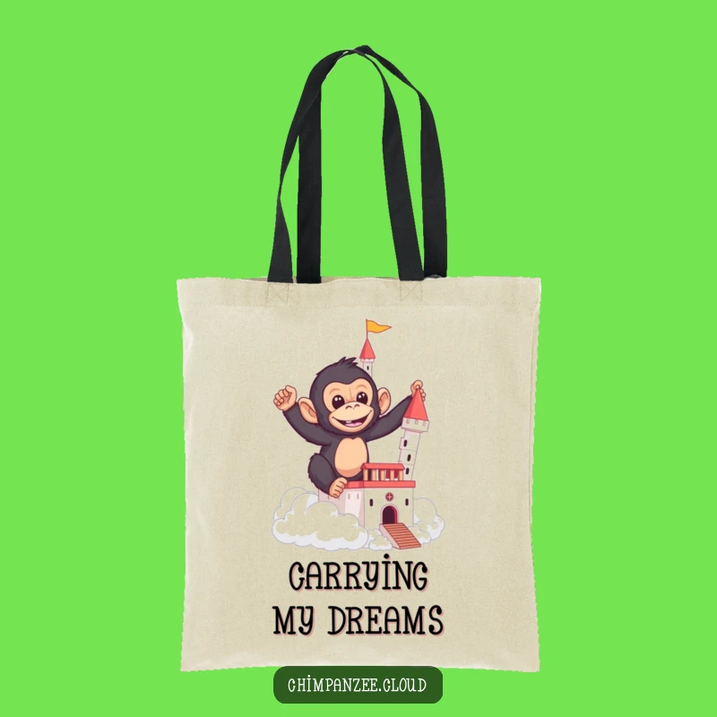 Funny Chimp Cloud Castle Tote Bag - Stylish & Hilarious Whimsical Gift